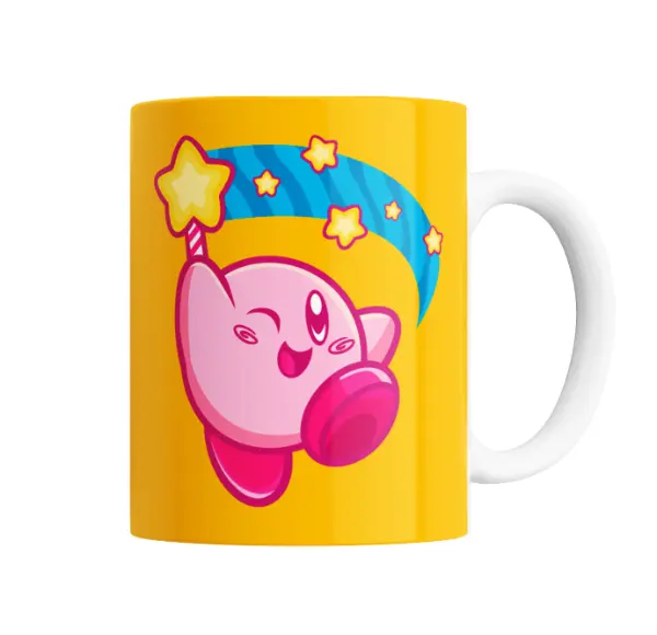Taza de Cerámica Kirby Guiño Estrellas