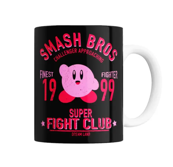 Taza de Cerámica Kirby Smash Bros Super Fight Club