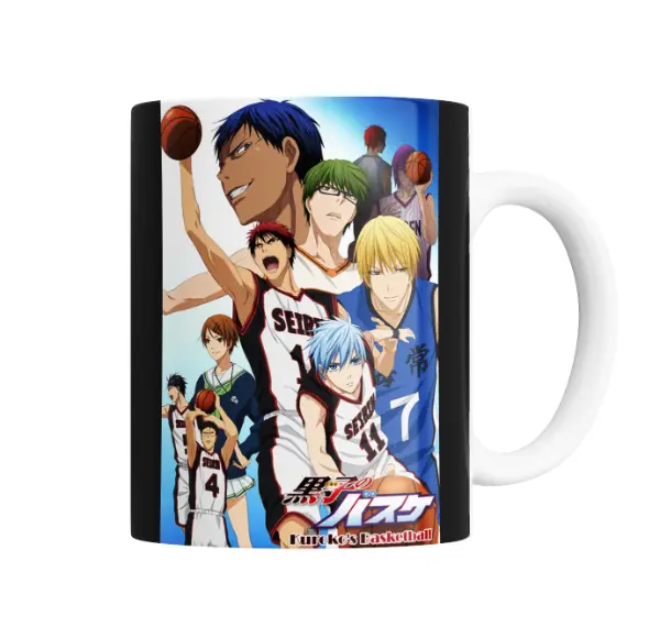 Taza de Cerámica Kuroko No Basket Equipo Seirin y Generación de los Milagros