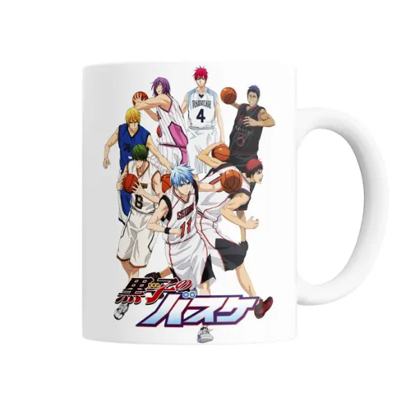 Taza de Cerámica Kuroko No Basket Equipo Seirin y Generación de los Milagros