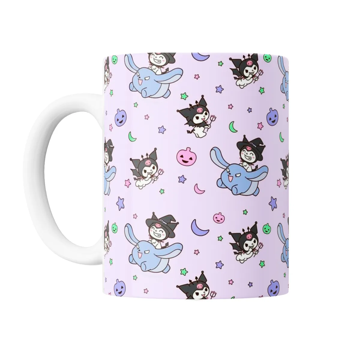 Taza de Cerámica Kuromi Halloween Patrón Pastel - vista 2
