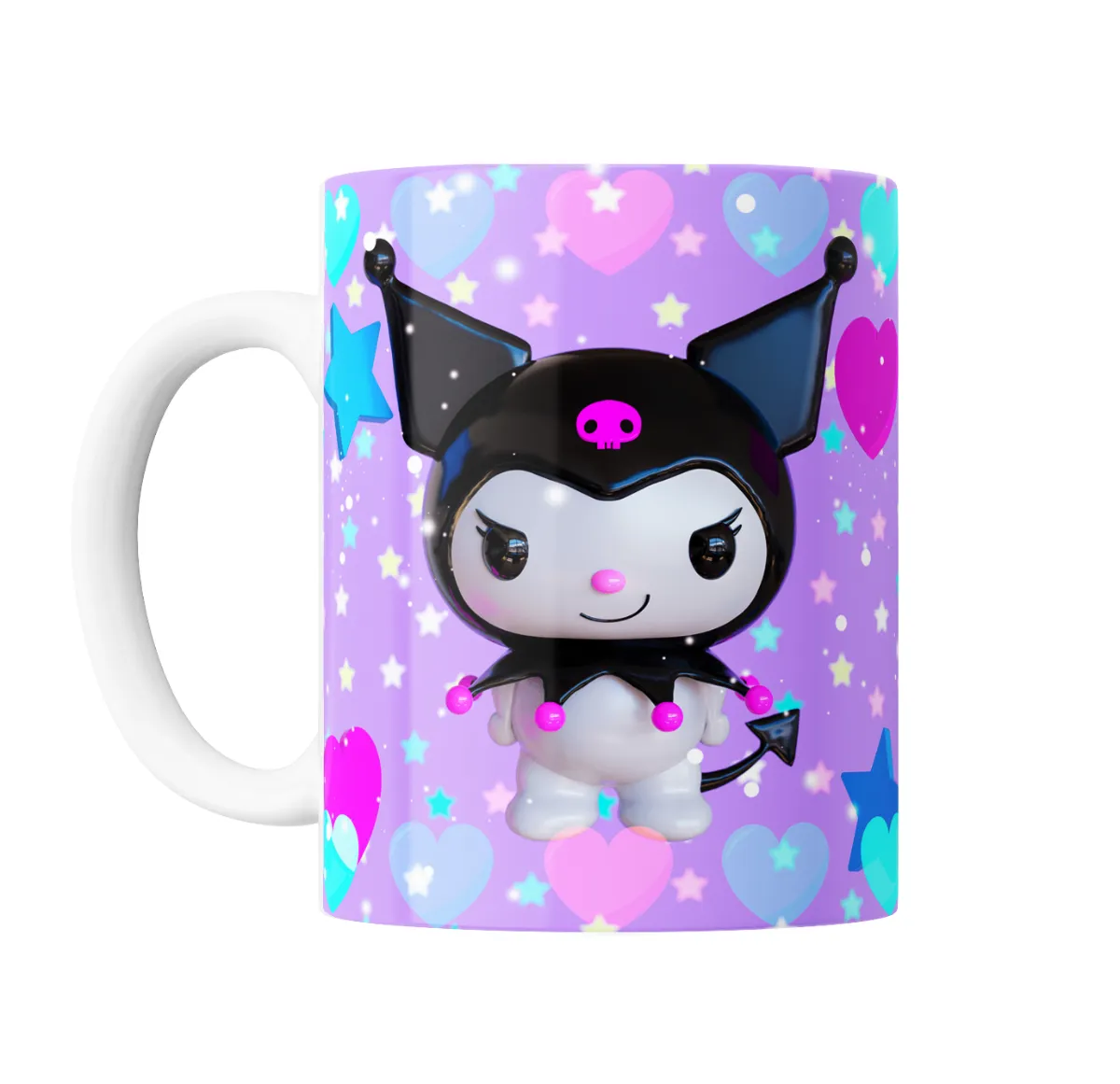 Taza de Cerámica Kuromi Sanrio Estilo Kawaii Morado - vista 2