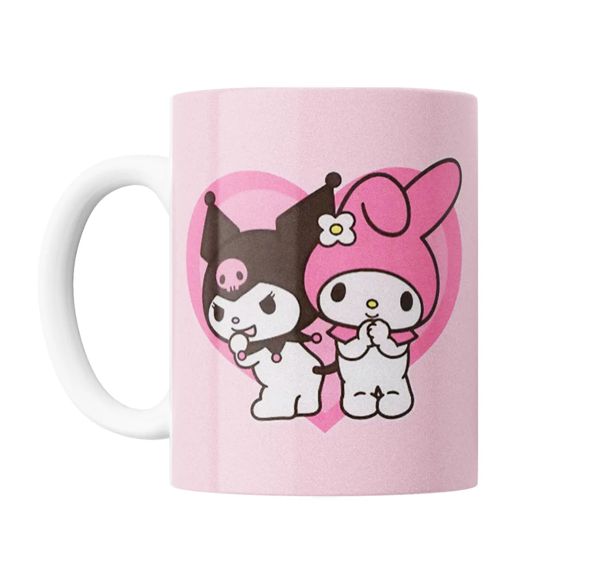 Taza de Cerámica Kuromi y My Melody Corazón - vista 2