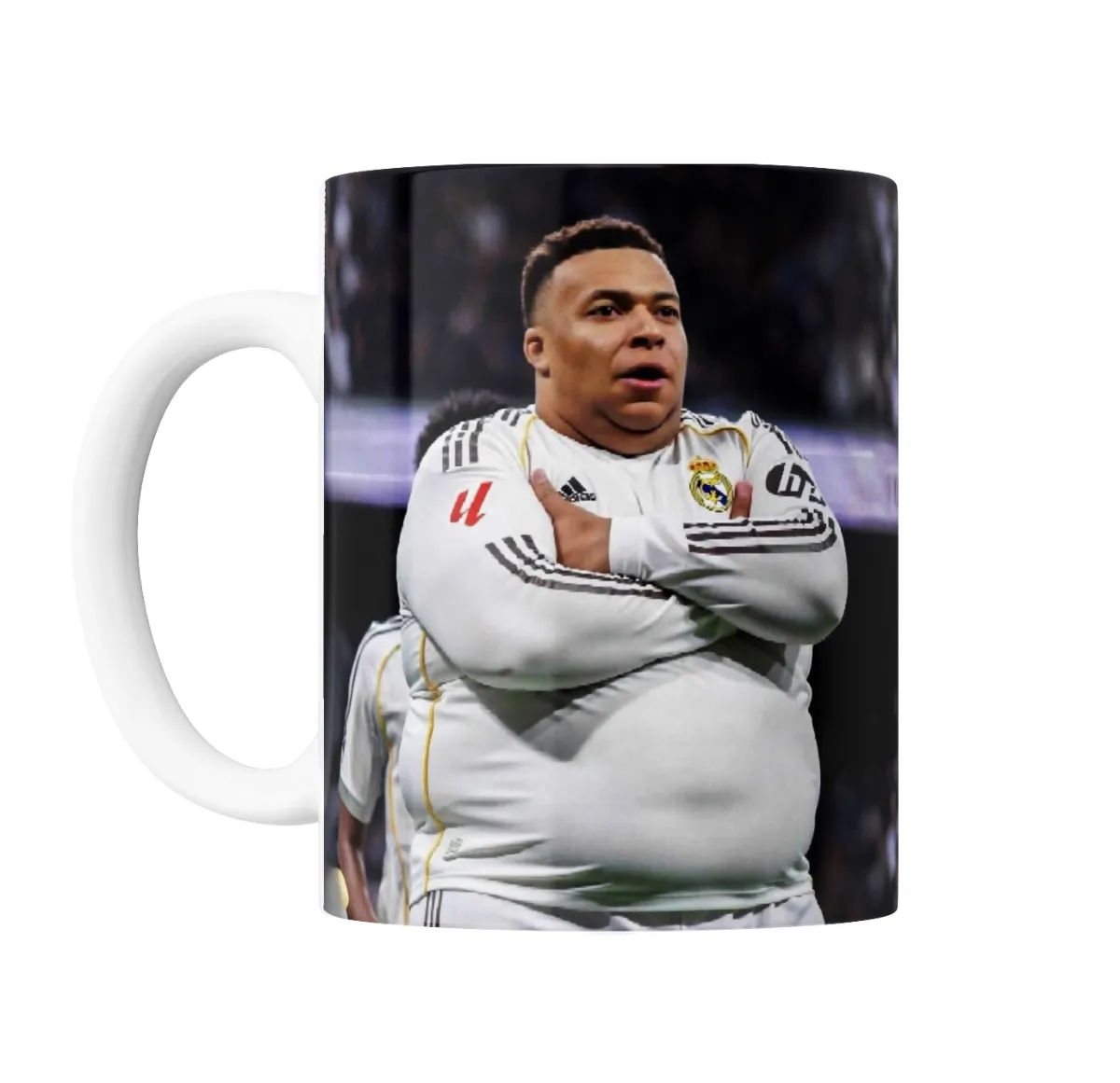 Taza de Cerámica Kylian Mbappé Real Madrid Brazos Cruzados - vista 2