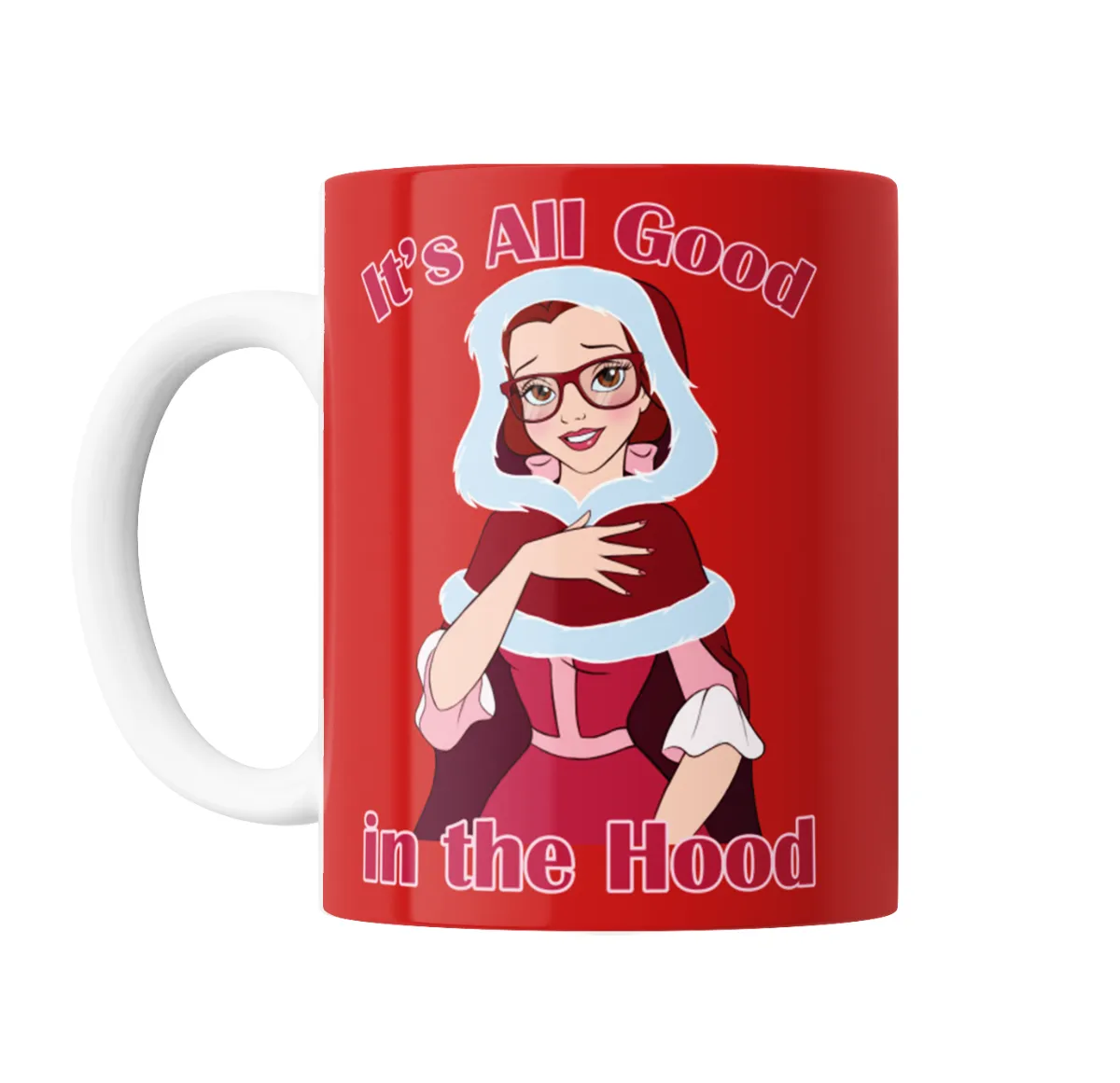 Taza de Cerámica La Bella y la Bestia Bella Navideña It's All Good in the Hood - vista 2