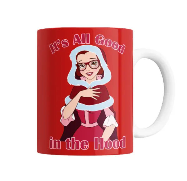 Taza de Cerámica La Bella y la Bestia Bella Navideña It's All Good in the Hood