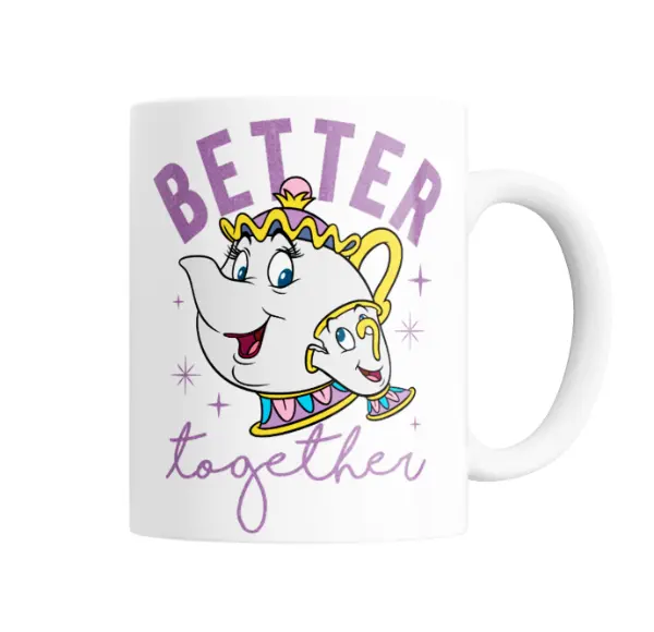 Taza de Cerámica La Bella y La Bestia Madame Samovar y Chip Better Together