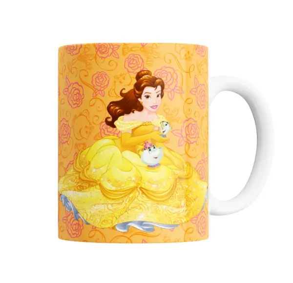 Taza de Cerámica La Bella y La Bestia Bella con Mrs. Potts y Chip
