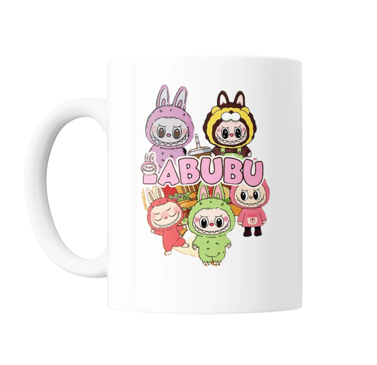 Taza de Cerámica Labubu Familia de Colores - vista 2