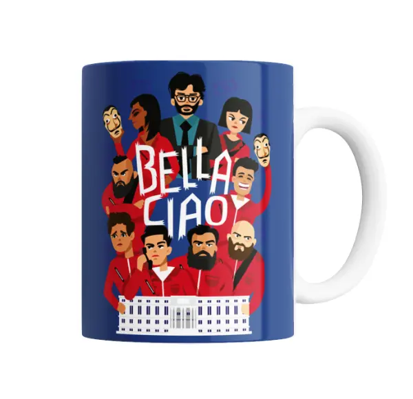 Taza de Cerámica La Casa de Papel Bella Ciao Profesor y Equipo