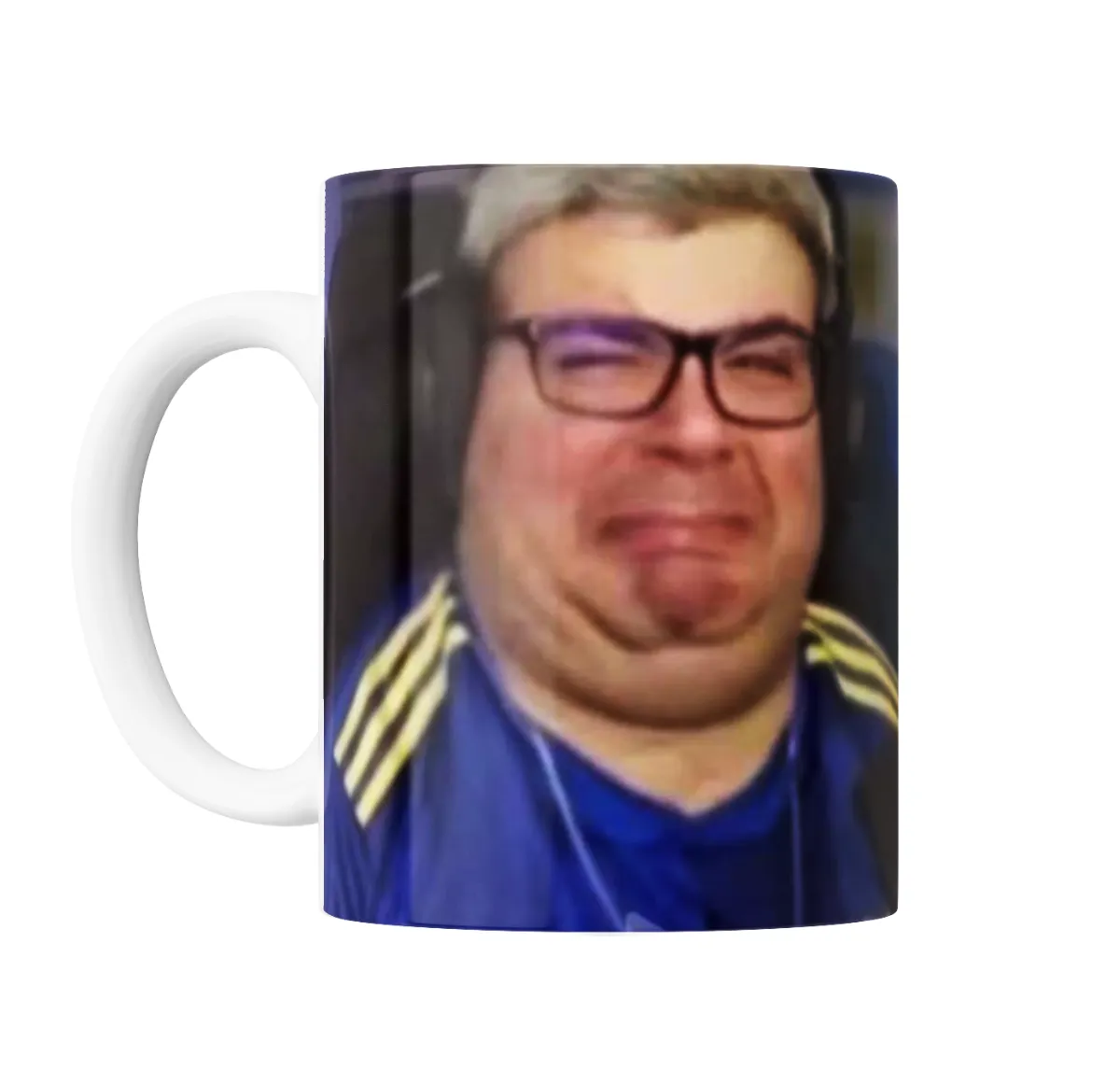 Taza de Cerámica La Cobra Meme con Auriculares - vista 2