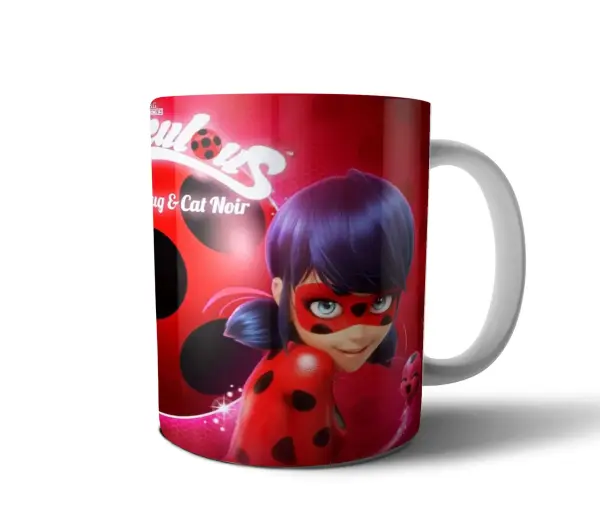Taza de Cerámica Miraculous Ladybug y Cat Noir
