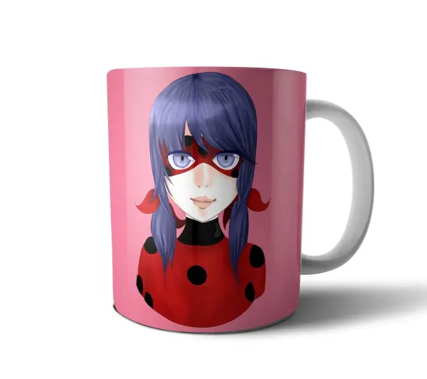 Taza de Cerámica Ladybug Marinette con Antifaz