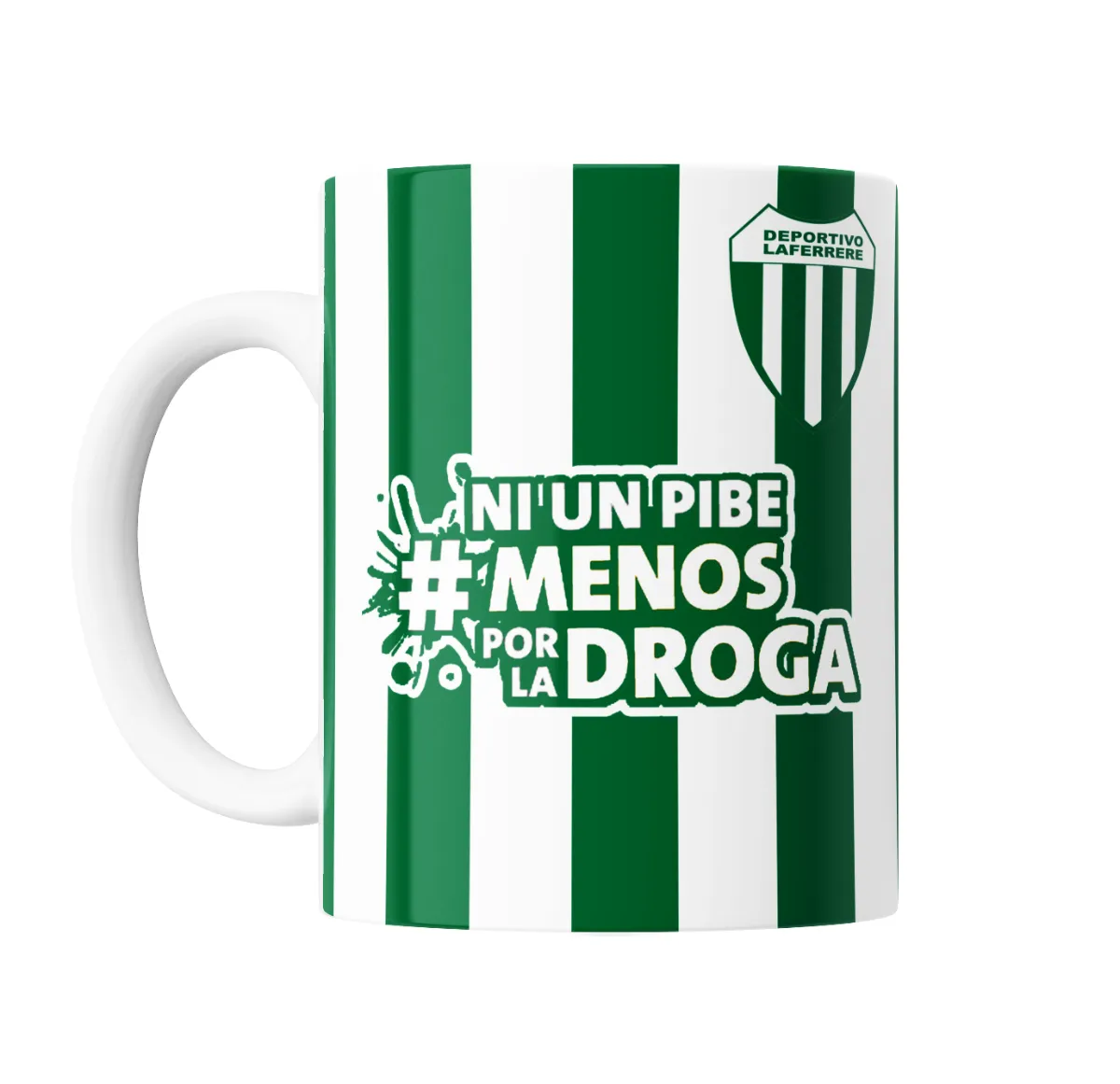Taza de Cerámica Deportivo Laferrere Ni Un Pibe Menos Por La Droga - vista 2
