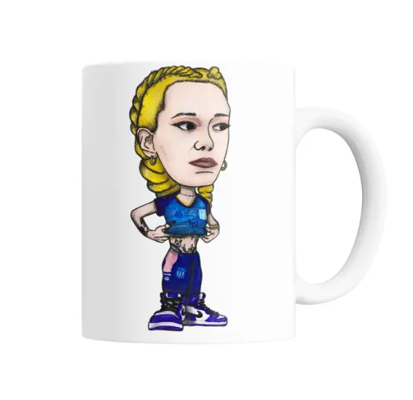 Taza de Cerámica La Joaqui Caricatura con Camiseta Argentina