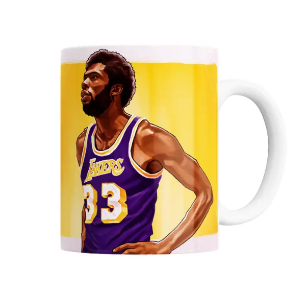 Taza de Cerámica LA Lakers Jugador 33 Retrato Amarillo