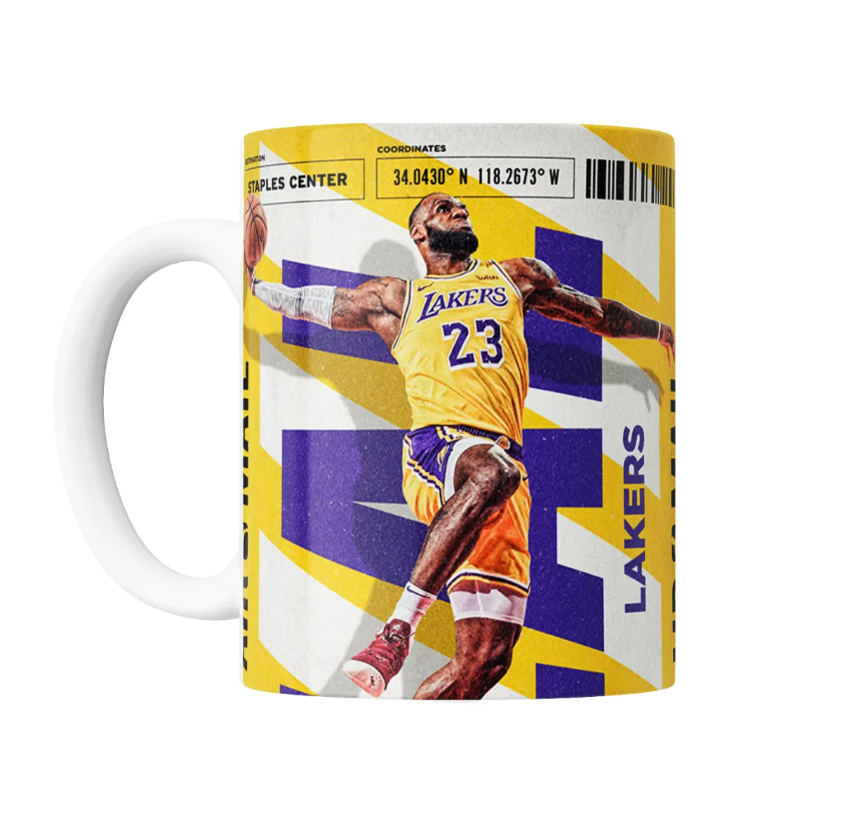 Taza de Cerámica LA Lakers LeBron James Staples Center - vista 2
