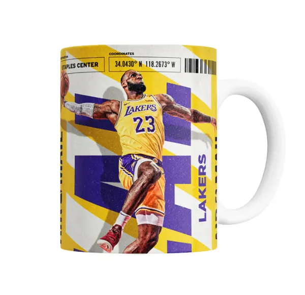 Taza de Cerámica LA Lakers LeBron James Staples Center