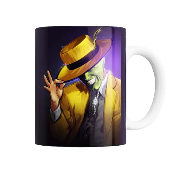 Taza de Cerámica La Máscara Stanley Ipkiss Sombrero Amarillo