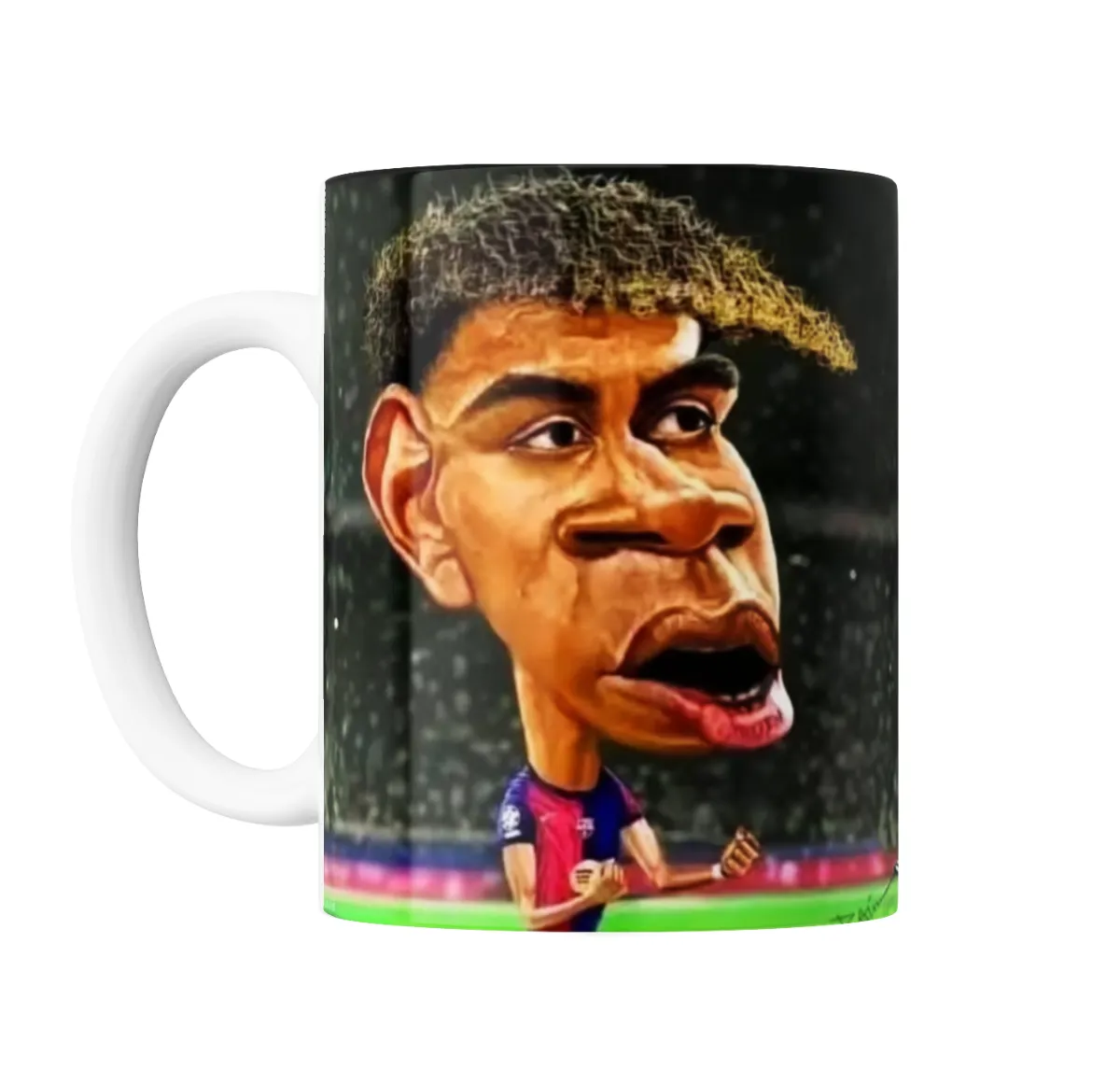 Taza de Cerámica Lamine Yamal Caricatura Barcelona - vista 2