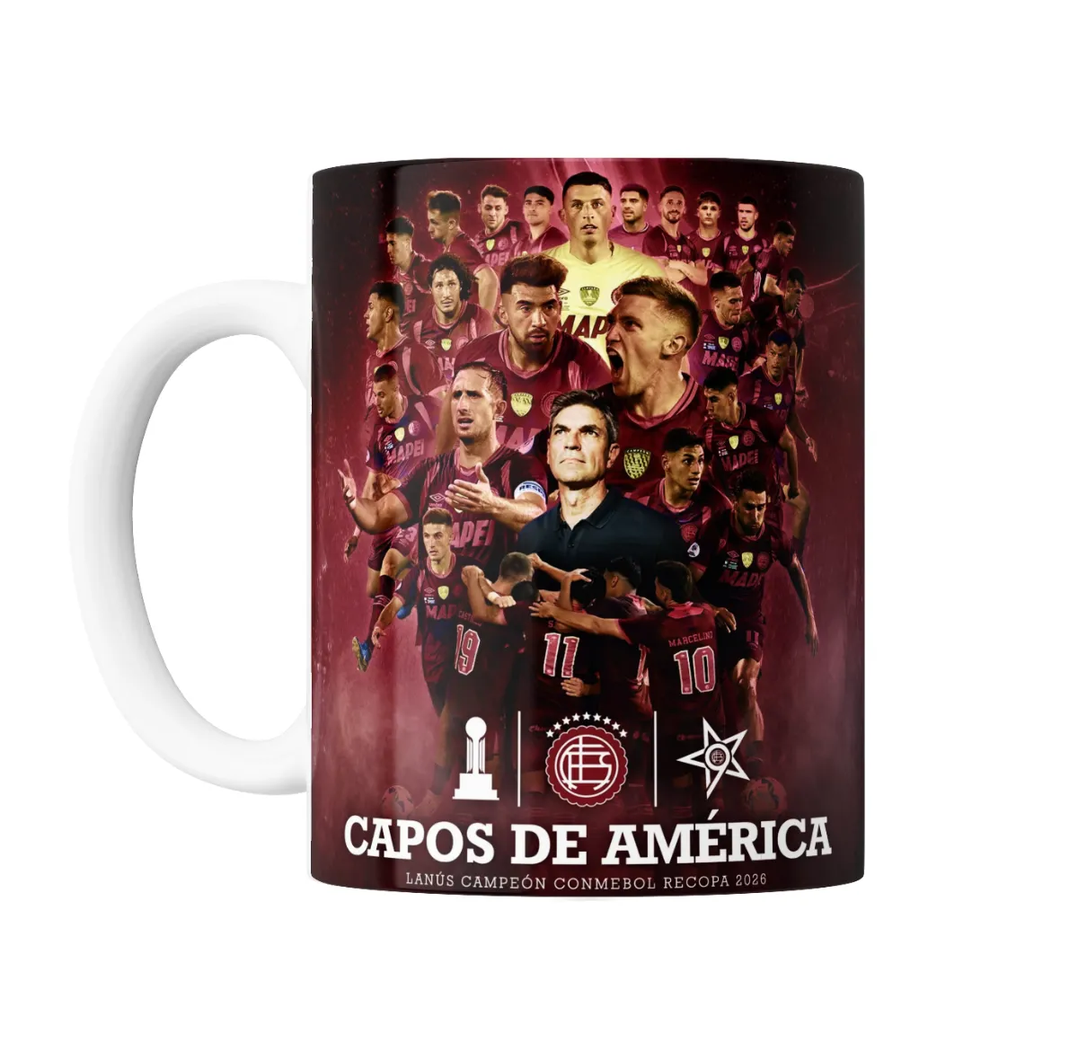 Taza de Cerámica Lanús Capos de América Recopa 2026 - vista 2