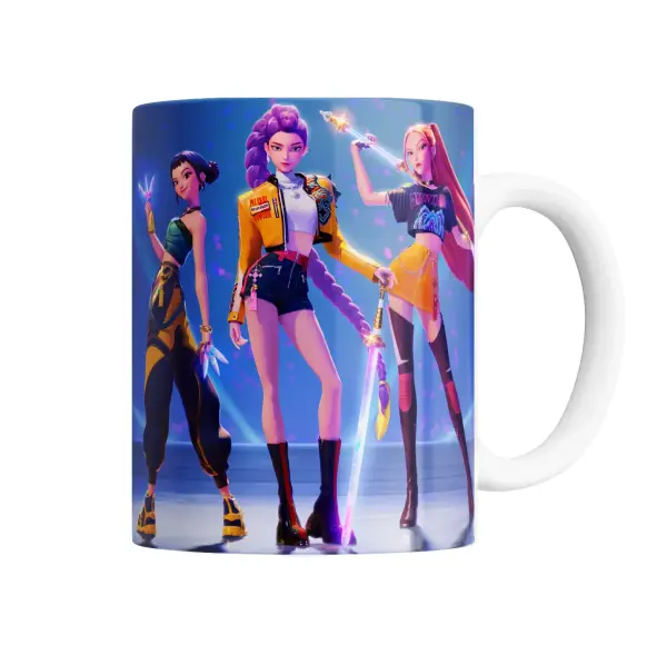 Taza de Cerámica Las Guerreras Kpop K-Pop Huntrix Rumi Mira Zoey