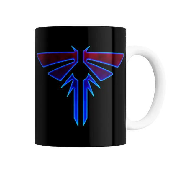 Taza de Cerámica The Last Of Us Emblema Luciérnaga Neón