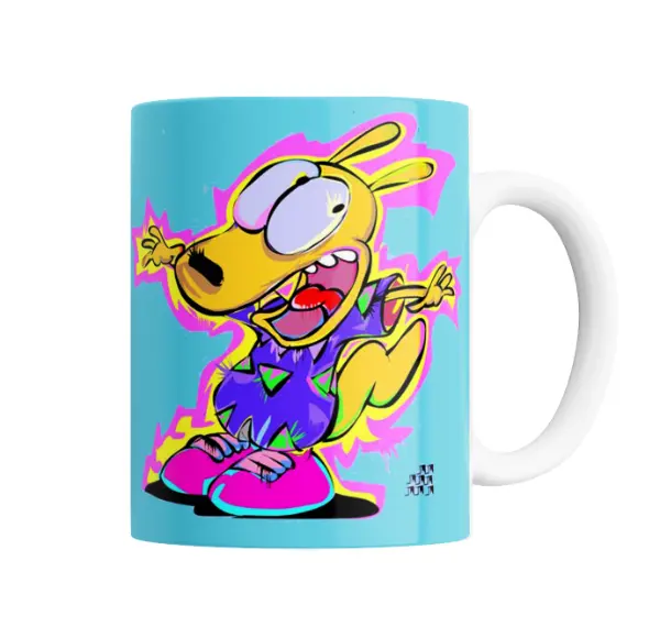 Taza de Cerámica La Vida Moderna de Rocko Rocko Saltando