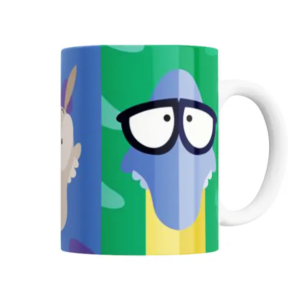 Taza de Cerámica La Vida Moderna de Rocko Personajes Diseño Colorido