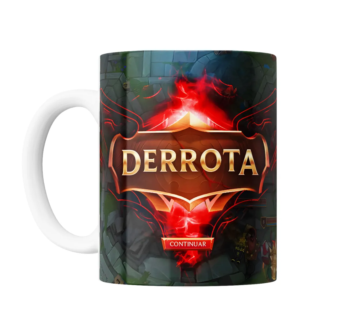 Taza de Cerámica League of Legends Derrota Continuar - vista 2