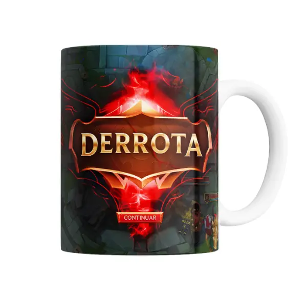 Taza de Cerámica League of Legends Derrota Continuar