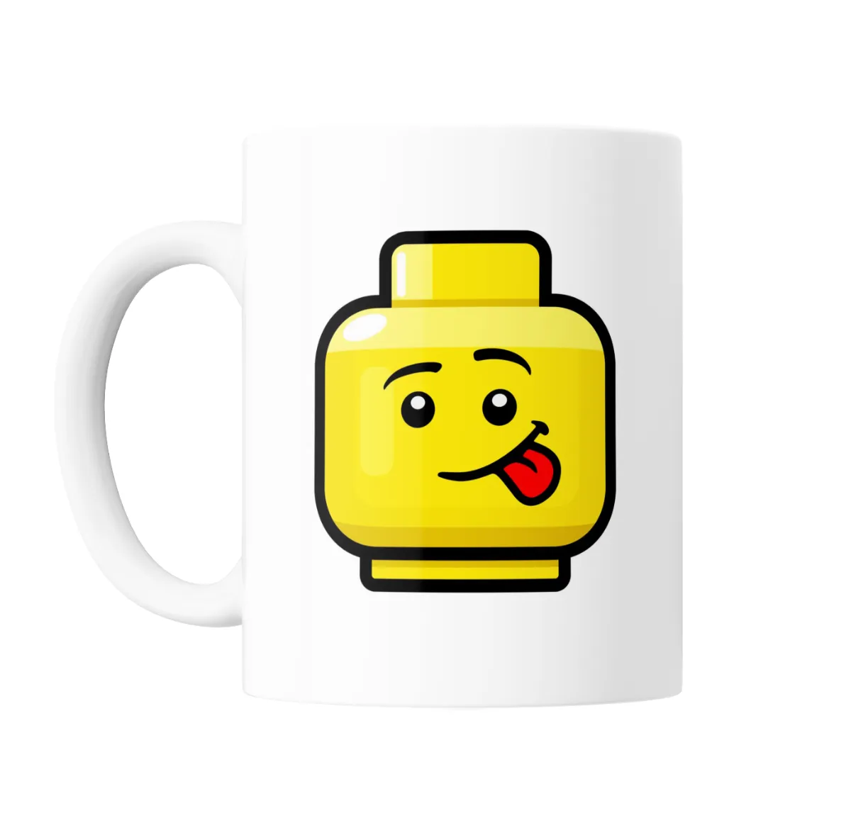 Taza de Cerámica Lego Cabeza Amarilla Lengua Afuera - vista 2