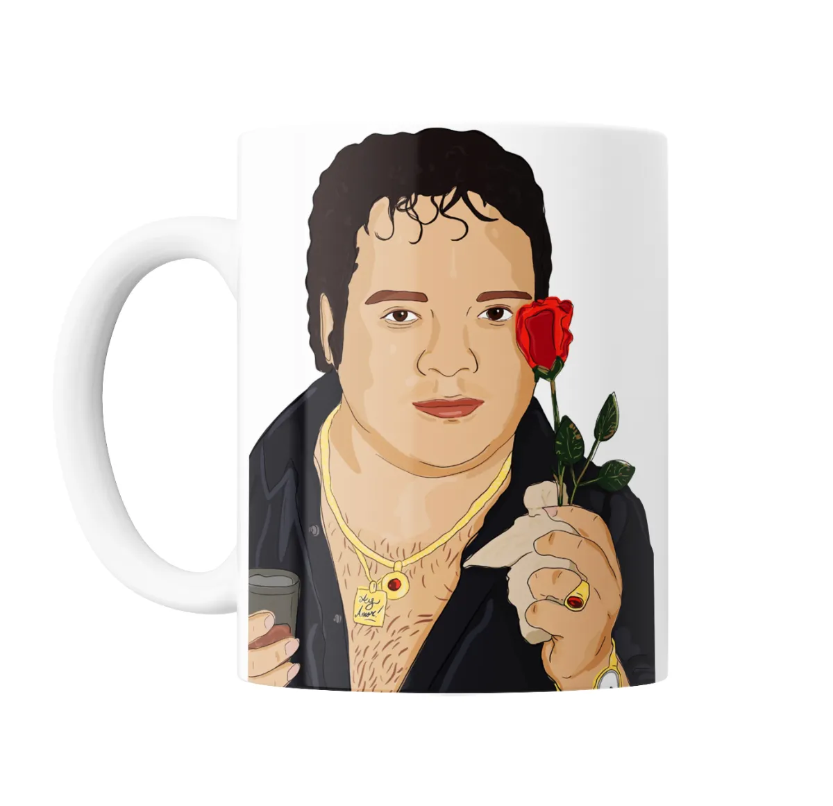 Taza de Cerámica Leo Mattioli Leo Amor con Rosa - vista 2