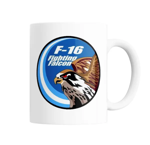 Taza de Cerámica F-16 Fighting Falcon Halcón