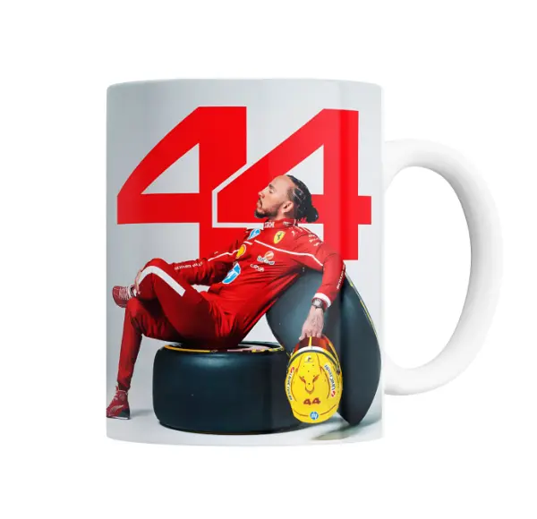 Taza de Cerámica Lewis Hamilton Ferrari 44
