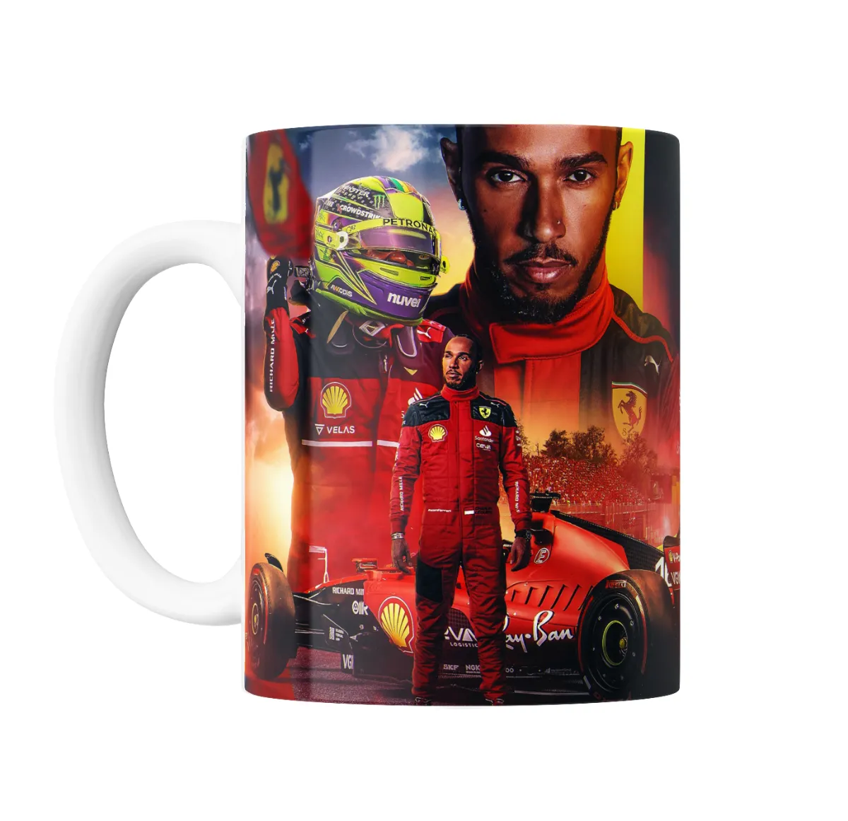 Taza de Cerámica Lewis Hamilton Ferrari - vista 2