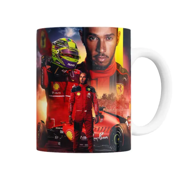 Taza de Cerámica Lewis Hamilton Ferrari