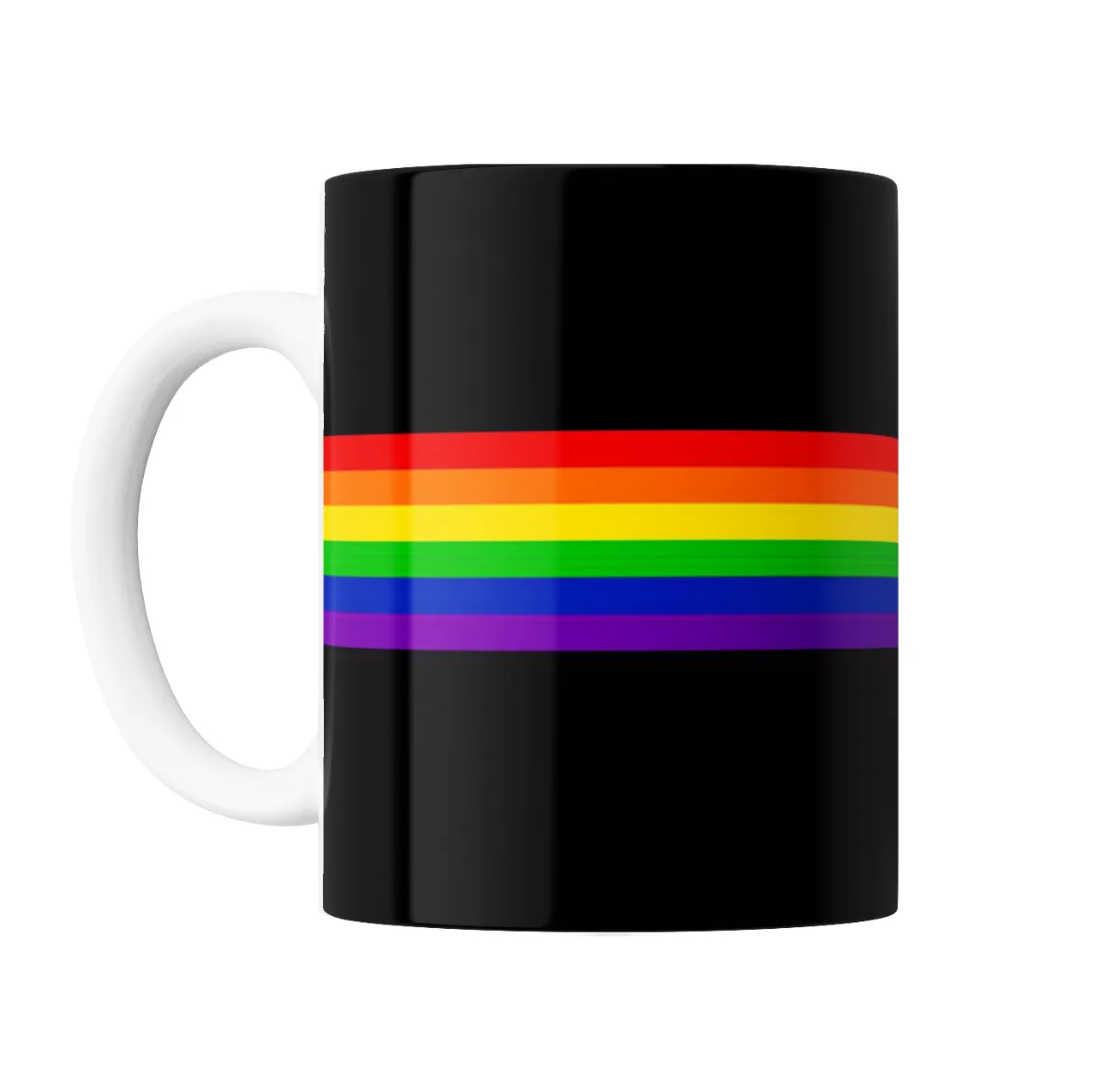 Taza de Cerámica Bandera LGBT Arcoíris Franja - vista 2