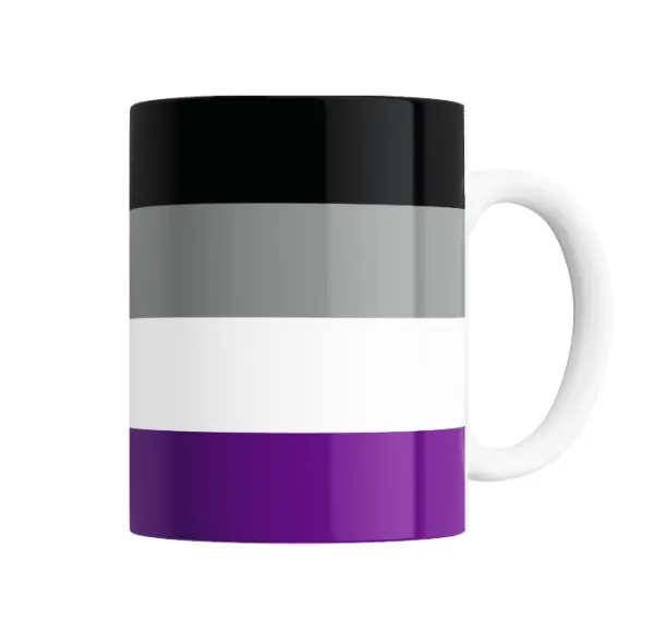Taza de Cerámica Bandera Asexual