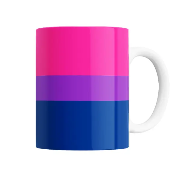 Taza de Cerámica Bandera Bisexual Franjas