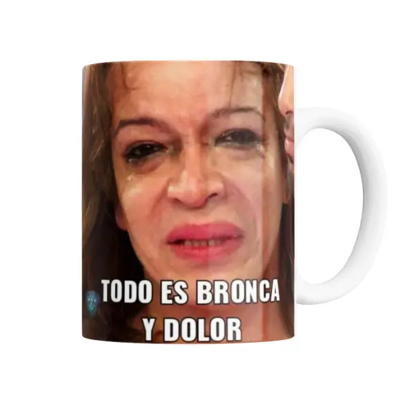 Taza de Cerámica Lizy Tagliani Todo es Bronca y Dolor