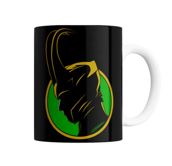Taza de Cerámica Loki Perfil Dorado Marvel