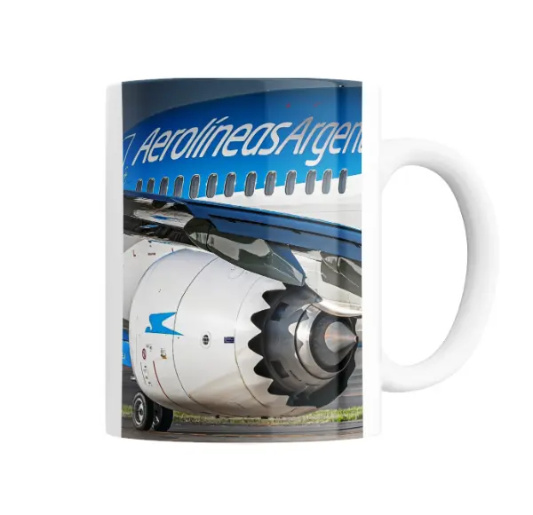 Taza de Cerámica Aerolíneas Argentinas Motor Avión