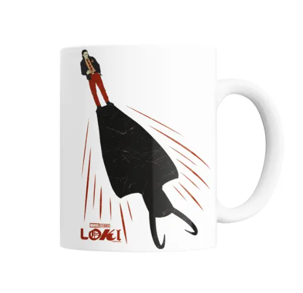 Taza de Cerámica Loki Marvel Studios Silueta con Capa