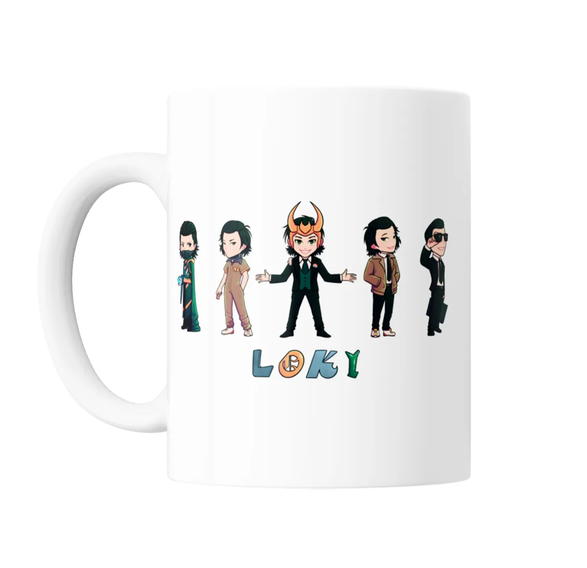 Taza de Cerámica Loki Versiones Chibi - vista 2