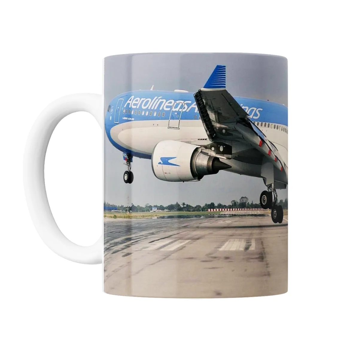 Taza de Cerámica Aerolíneas Argentinas Airbus A330 en Pista - vista 2