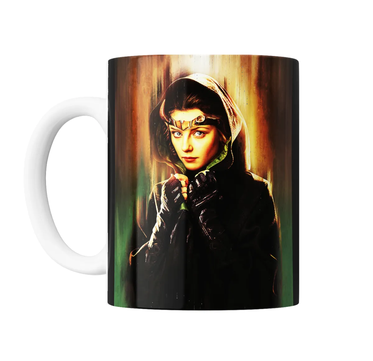 Taza de Cerámica Loki Mujer con Casco y Capucha - vista 2