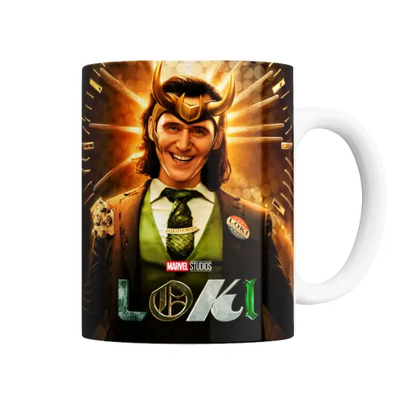 Taza de Cerámica Loki Serie Marvel Estudios Villano Sonriente
