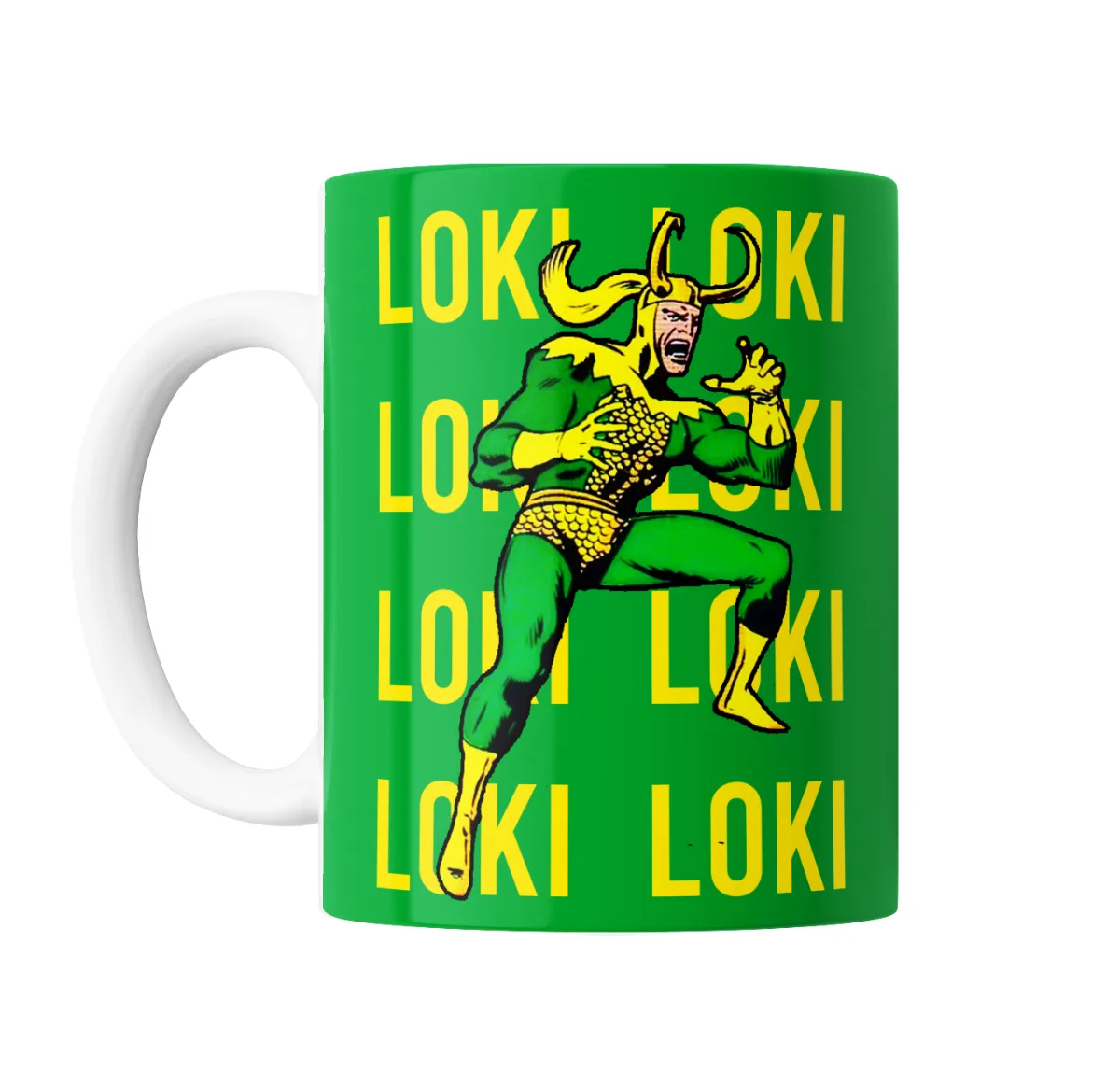 Taza de Cerámica Loki Marvel Comics Patrón Repetido - vista 2
