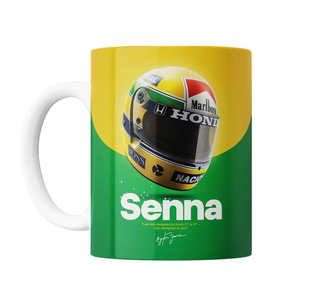 Taza de Cerámica Ayrton Senna Casco Honda - vista 2